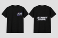 After Hours Street Legal adult tee — front logo and centered middle-back wordmark
